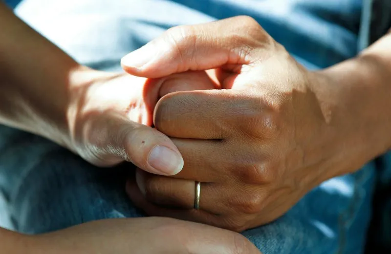 Two hands held together